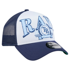 Tampa Bay Rays Distressed 9FORTY A-Frame Adjustable Trucker Hat Navy
