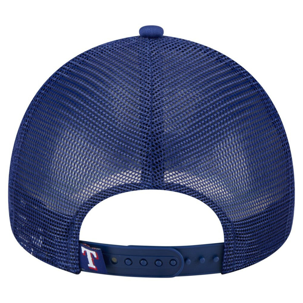 Texas Rangers Trucker A-Frame 9FORTY Adjustable Hat White/Royal