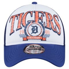 Detroit Tigers Distressed 9FORTY A-Frame Adjustable Trucker Hat White/Navy