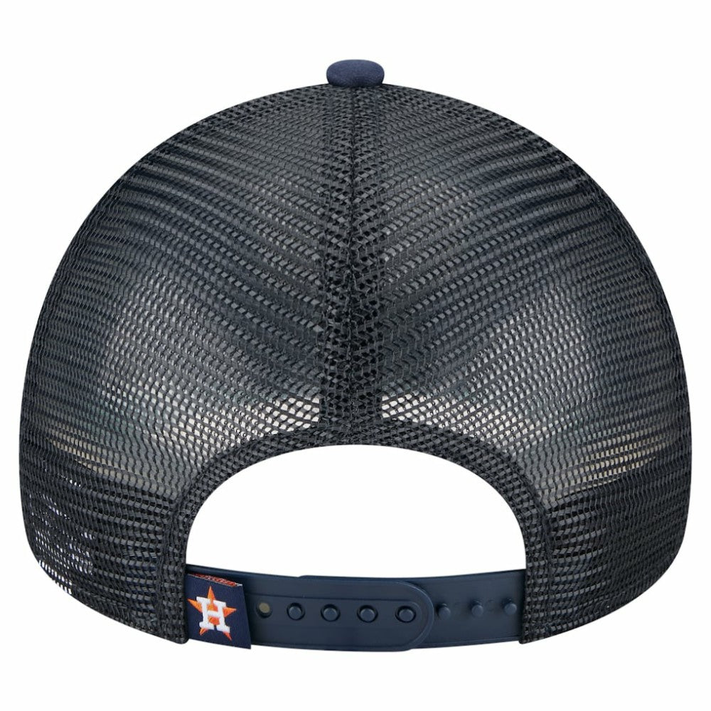 Houston Astros Distressed 9FORTY A-Frame Adjustable Trucker Hat Navy
