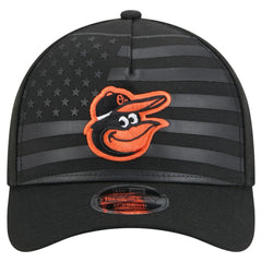 Baltimore Orioles American Flag 9FORTY M-Crown A-Frame Adjustable Hat Black