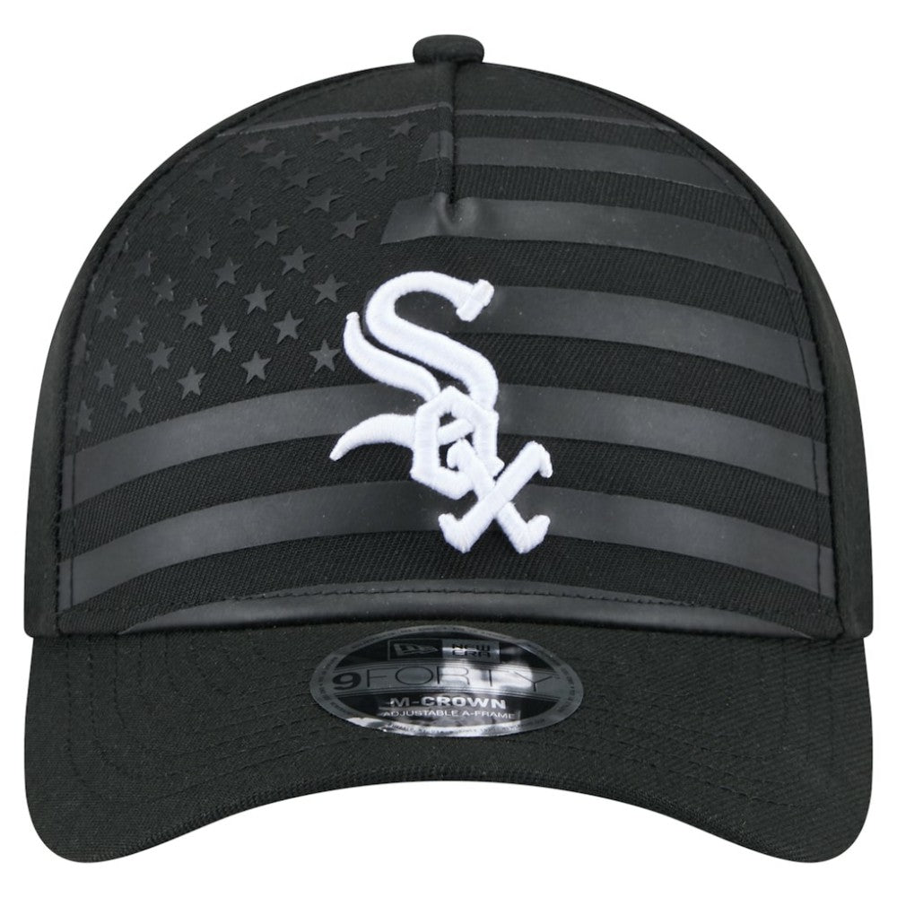 Chicago White Sox American Flag 9FORTY M-Crown A-Frame Adjustable Hat Black