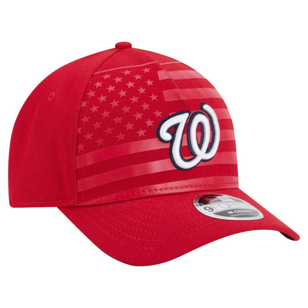Washington Nationals American Flag 9FORTY M-Crown A-Frame Adjustable Hat Red