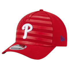 Philadelphia Phillies American Flag 9FORTY M-Crown A-Frame Adjustable Hat Red