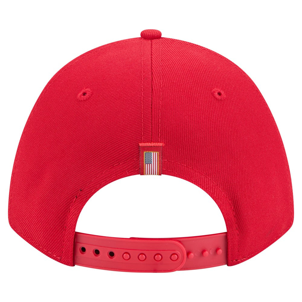 Los Angeles Angels American Flag 9FORTY M-Crown A-Frame Adjustable Hat Red