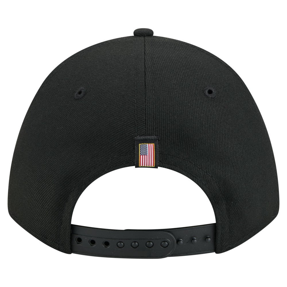 Miami Marlins American Flag 9FORTY M-Crown A-Frame Adjustable Hat Black
