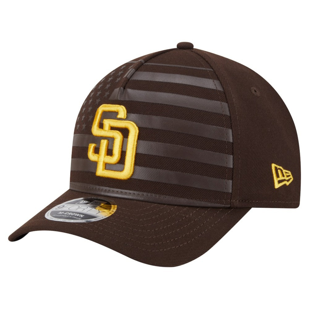 San Diego Padres American Flag 9FORTY M-Crown A-Frame Adjustable Hat Brown