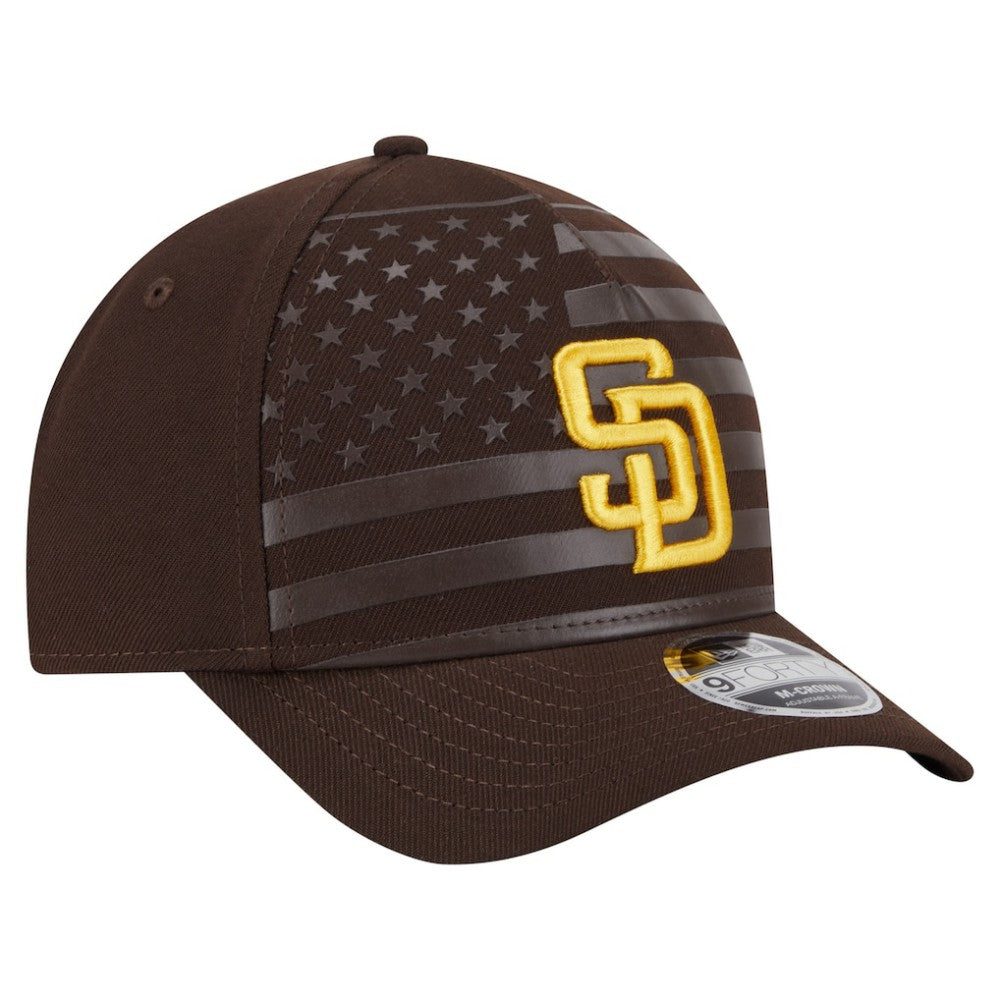 San Diego Padres American Flag 9FORTY M-Crown A-Frame Adjustable Hat Brown