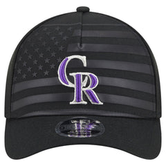 Colorado Rockies American Flag 9FORTY M-Crown A-Frame Adjustable Hat Black