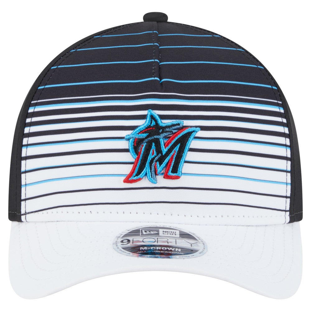 Miami Marlins Gradient 9FORTY M-Crown Adjustable Hat Black
