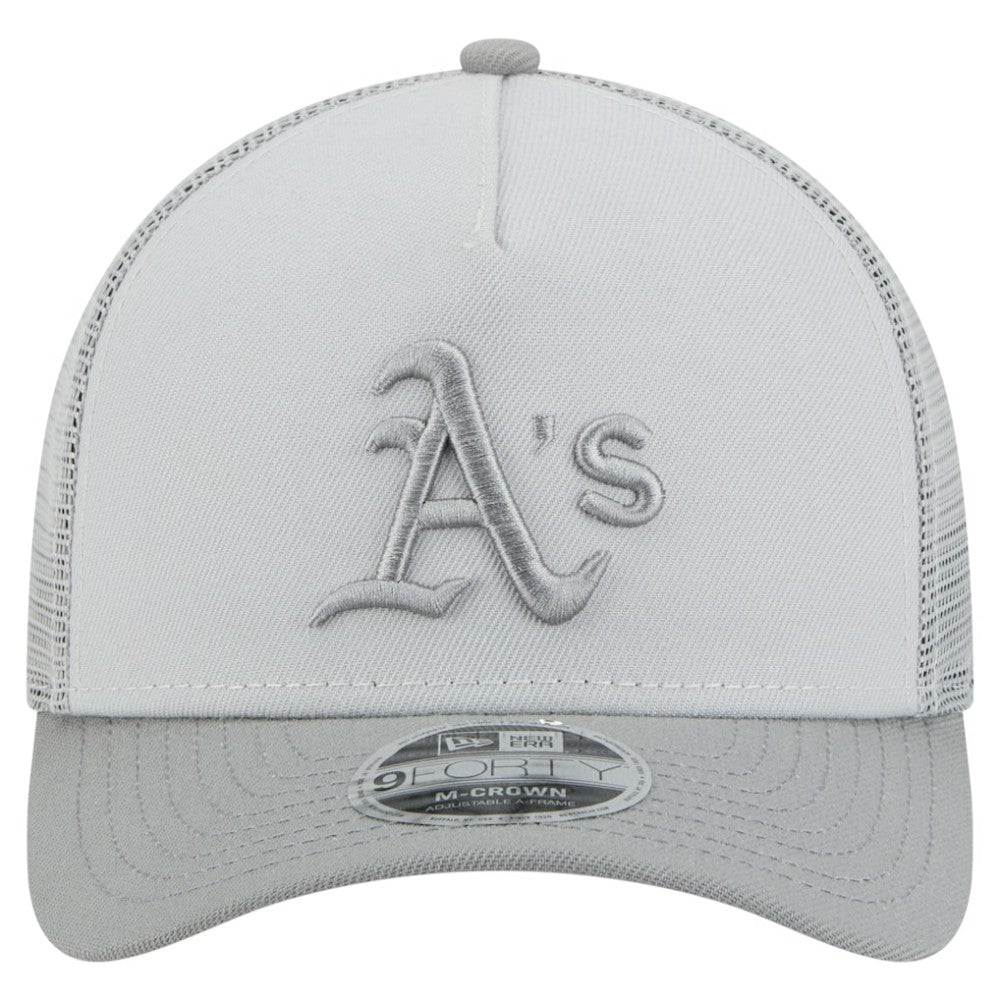 Athletics Color Pack A-Frame 9FORTY Trucker Adjustable Hat Gray