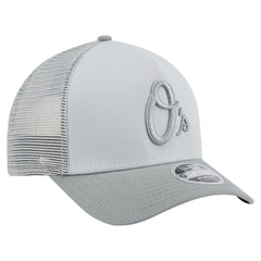 Baltimore Orioles Color Pack A-Frame 9FORTY Trucker Adjustable Hat Gray