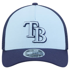Tampa Bay Rays 2-Tone Color Pack 9FORTY M-Crown A-Frame Adjustable Hat Light Blue/Navy