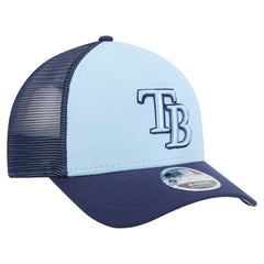 Tampa Bay Rays 2-Tone Color Pack 9FORTY M-Crown A-Frame Adjustable Hat Light Blue/Navy