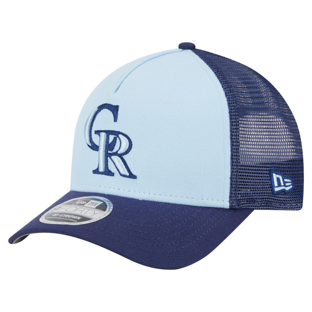 Colorado Rockies 2-Tone Color Pack 9FORTY M-Crown A-Frame Adjustable Hat Light Blue/Navy