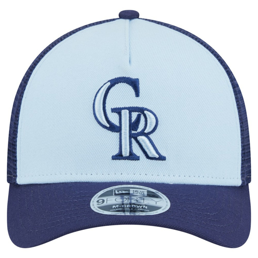 Colorado Rockies 2-Tone Color Pack 9FORTY M-Crown A-Frame Adjustable Hat Light Blue/Navy