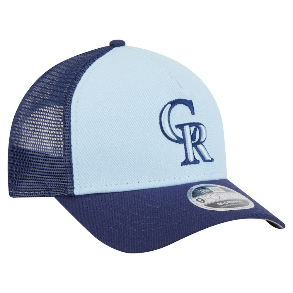 Colorado Rockies 2-Tone Color Pack 9FORTY M-Crown A-Frame Adjustable Hat Light Blue/Navy