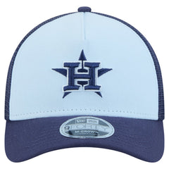 Houston Astros 2-Tone Color Pack 9FORTY M-Crown A-Frame Adjustable Hat Light Blue/Navy