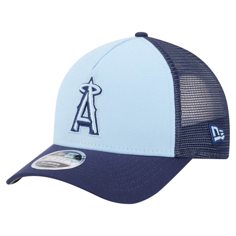 Los Angeles Angels 2-Tone Color Pack 9FORTY M-Crown A-Frame Adjustable Hat Light Blue/Navy