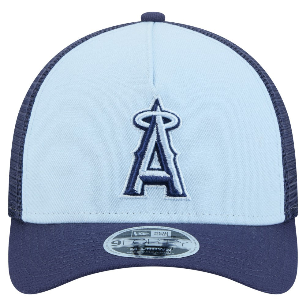 Los Angeles Angels 2-Tone Color Pack 9FORTY M-Crown A-Frame Adjustable Hat Light Blue/Navy