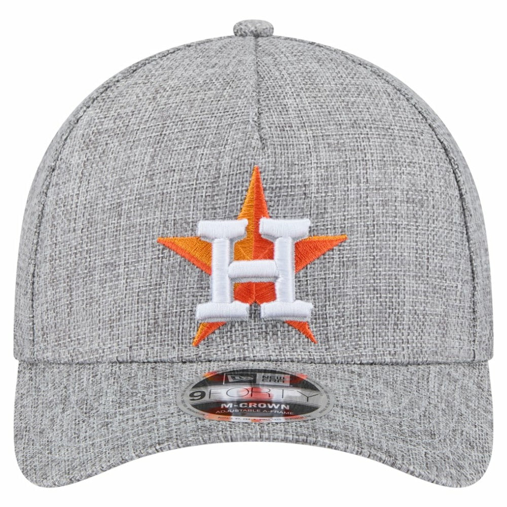 Houston Astros Cotton Weave M-Crown A-Frame 9FORTY Adjustable Hat Gray