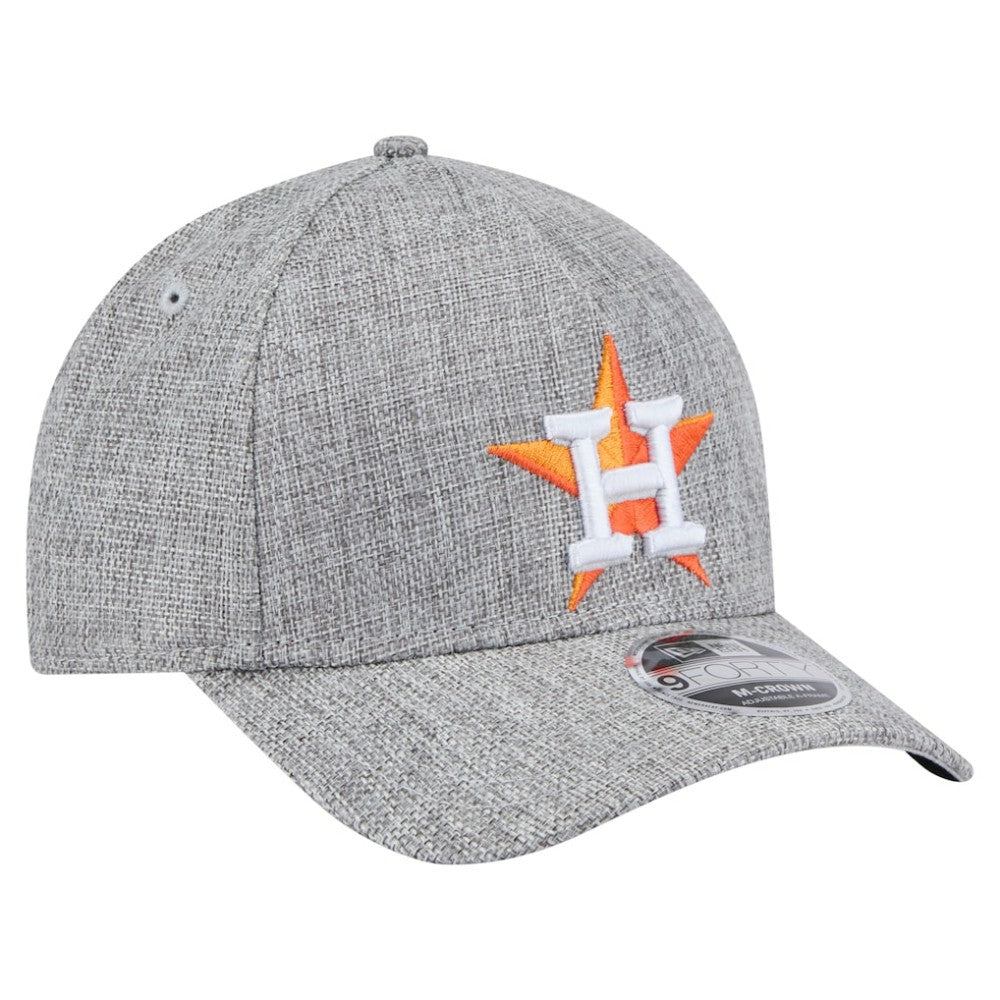 Houston Astros Cotton Weave M-Crown A-Frame 9FORTY Adjustable Hat Gray