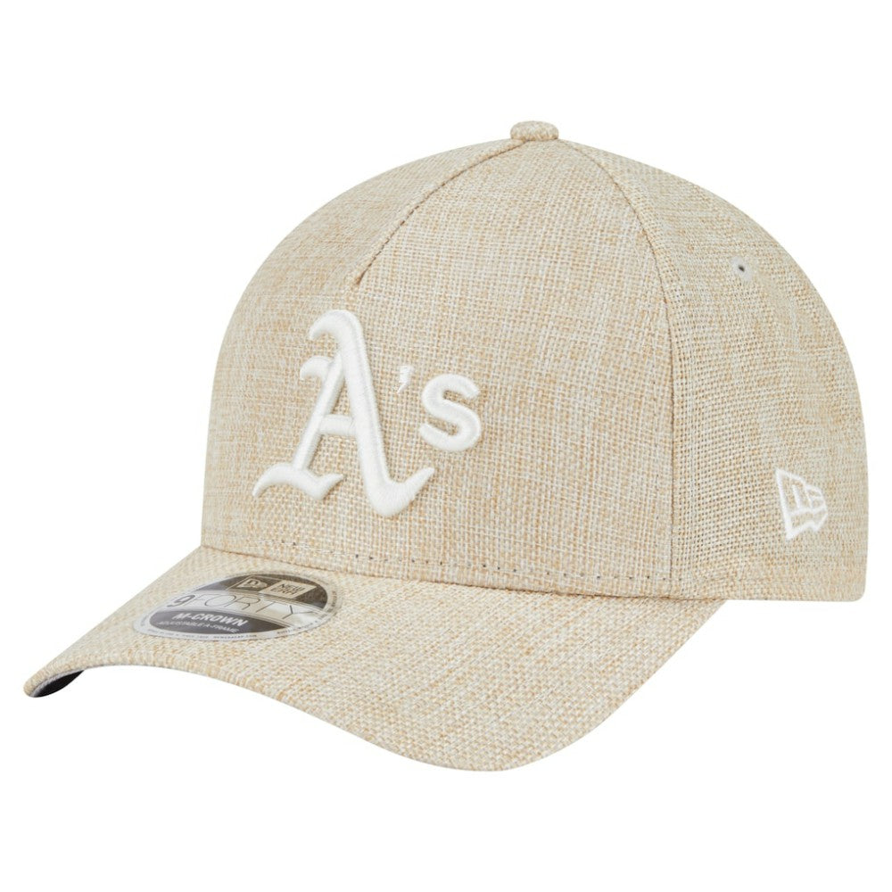 Athletics Cotton Weave M-Crown A-Frame 9FORTY Adjustable Hat Beige