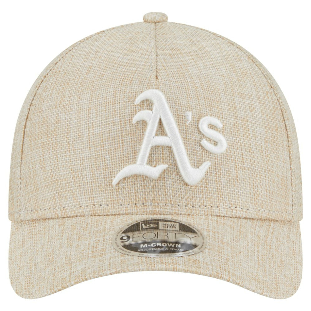 Athletics Cotton Weave M-Crown A-Frame 9FORTY Adjustable Hat Beige