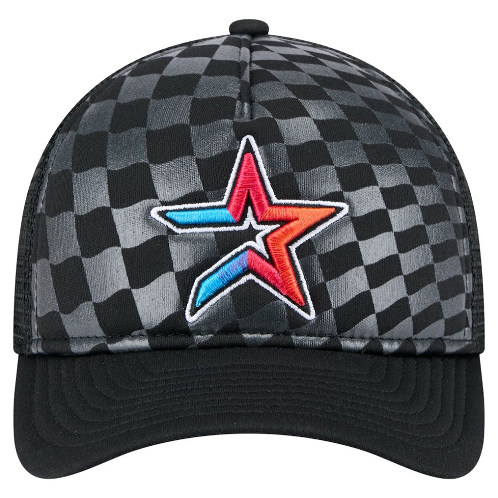 Houston Astros Gradient 9FORTY A-Frame M-Crown Trucker Adjustable Hat Black