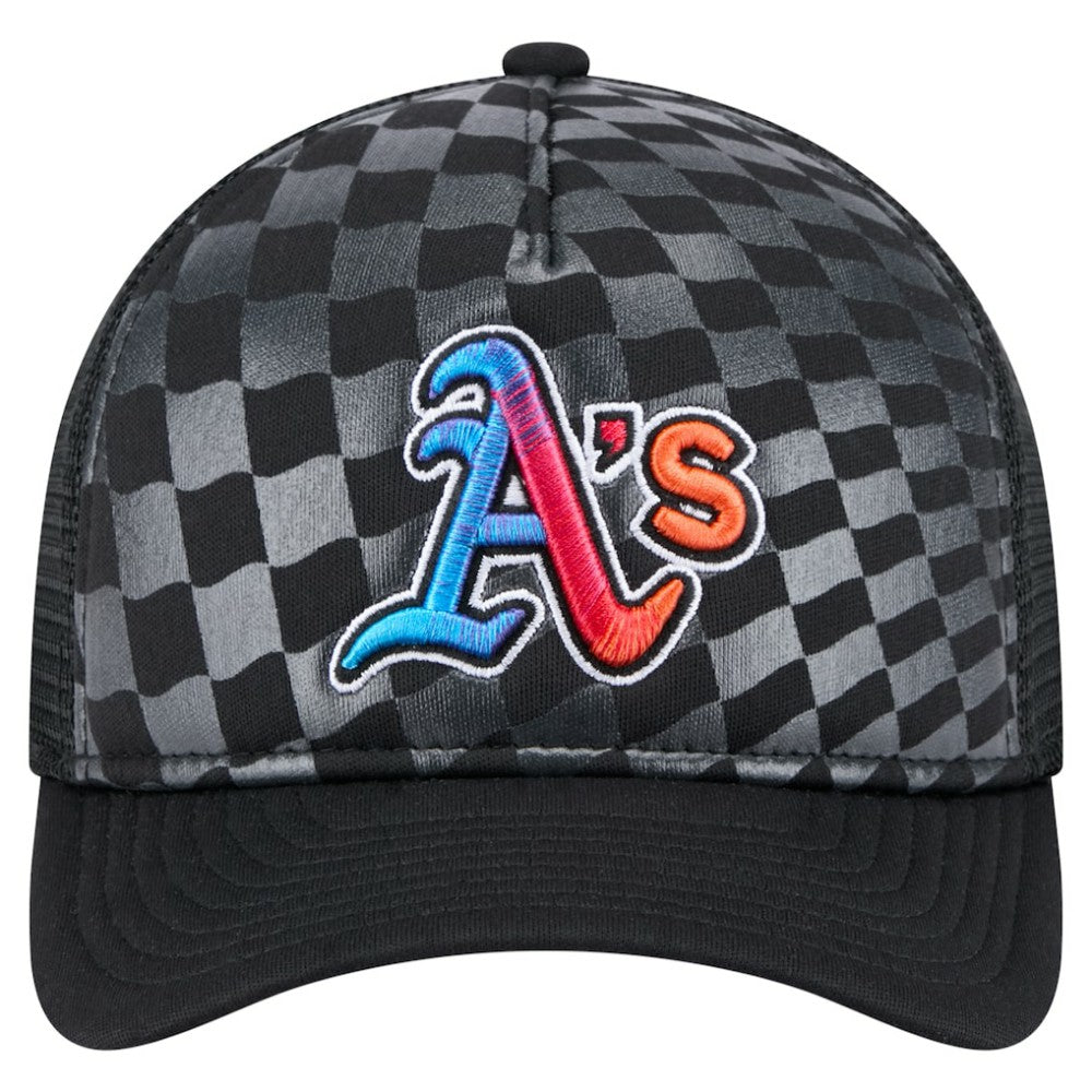 Athletics Gradient 9FORTY A-Frame M-Crown Trucker Adjustable Hat Black