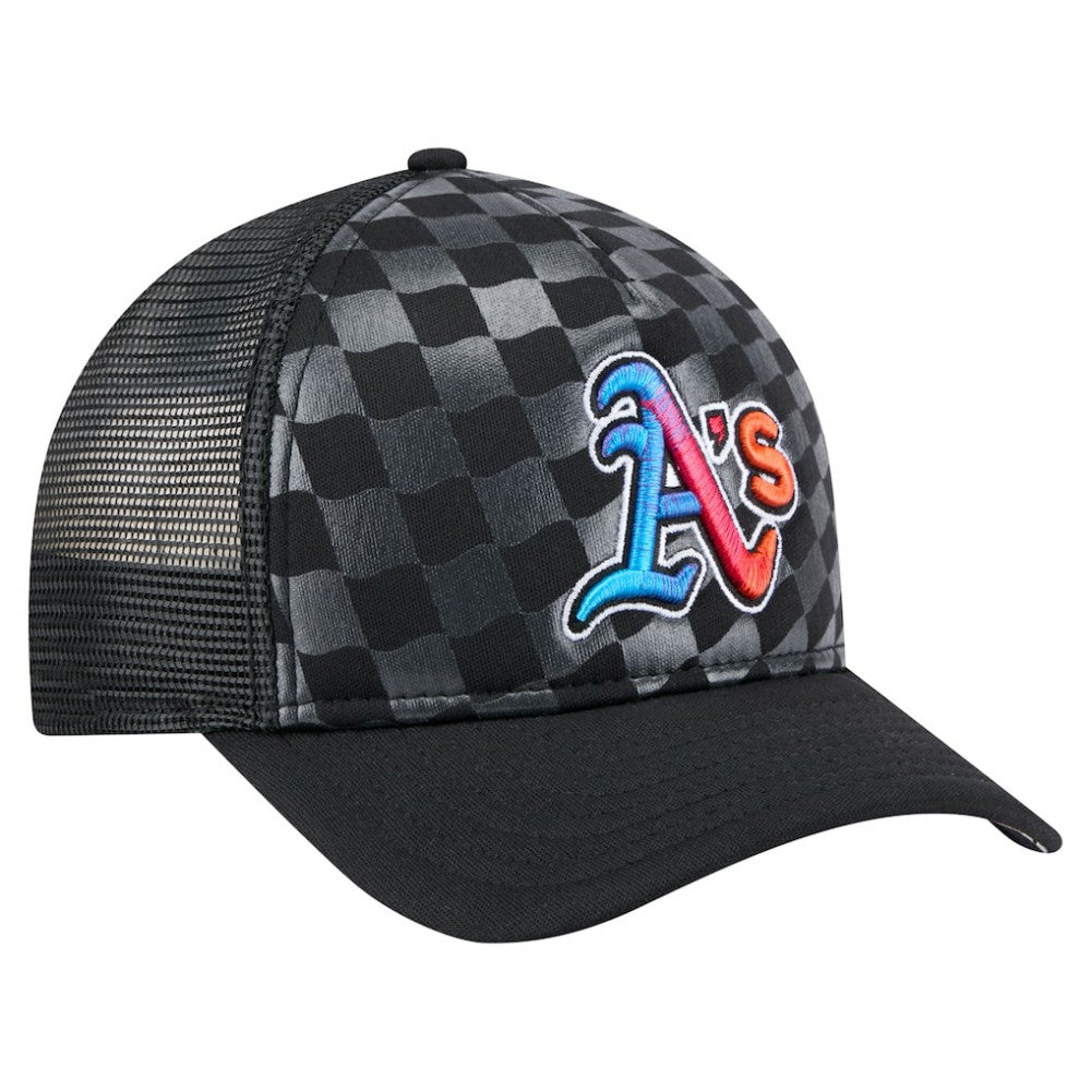 Athletics Gradient 9FORTY A-Frame M-Crown Trucker Adjustable Hat Black