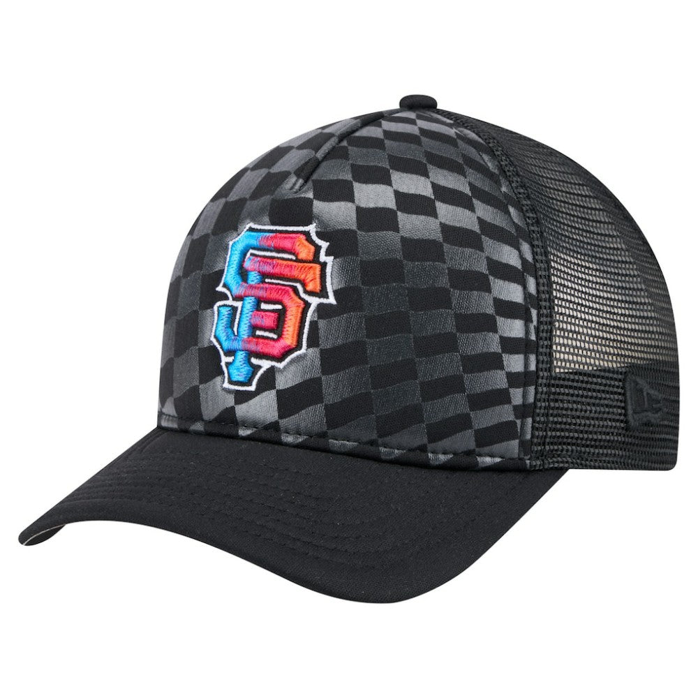 San Francisco Giants Gradient 9FORTY A-Frame M-Crown Trucker Adjustable Hat Black