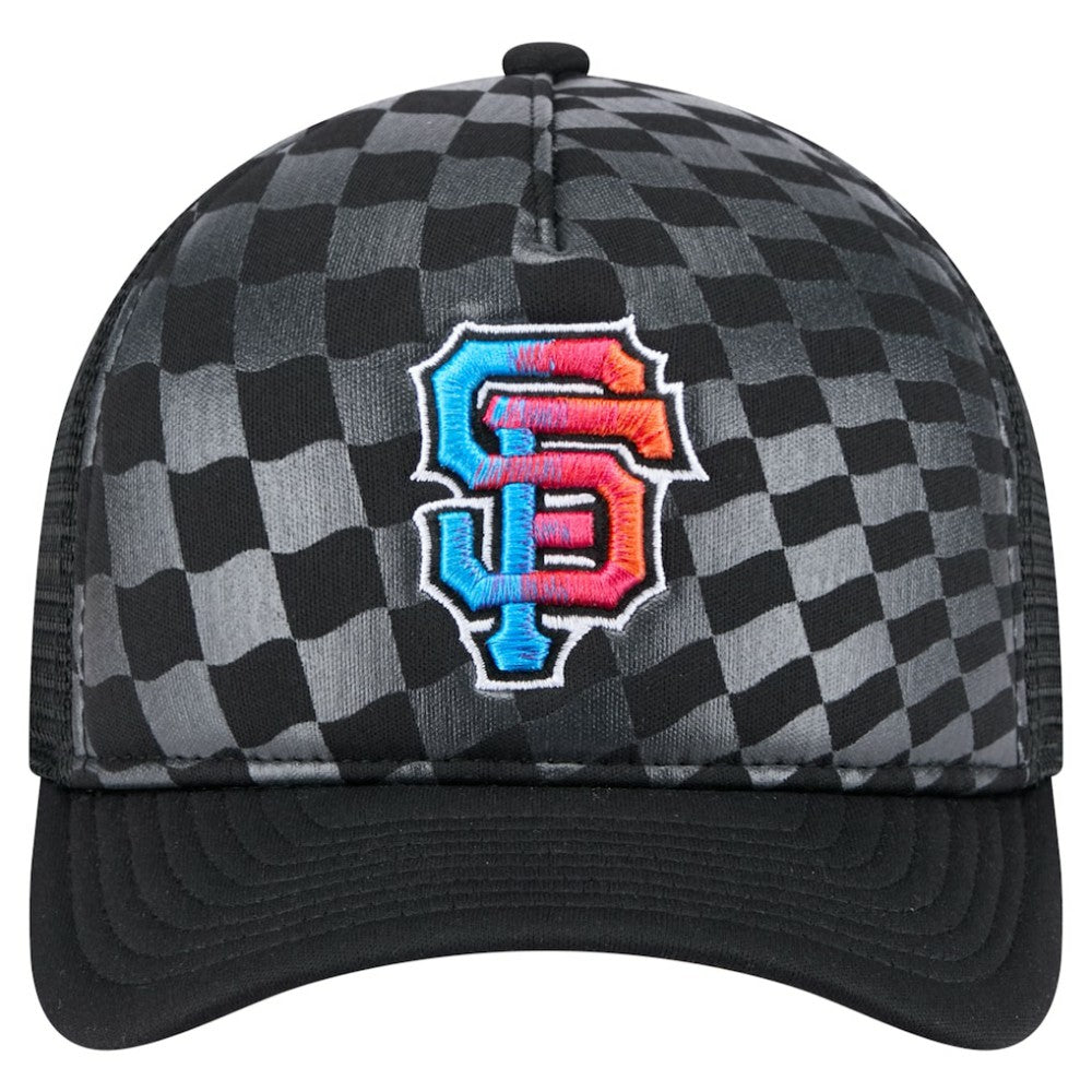 San Francisco Giants Gradient 9FORTY A-Frame M-Crown Trucker Adjustable Hat Black