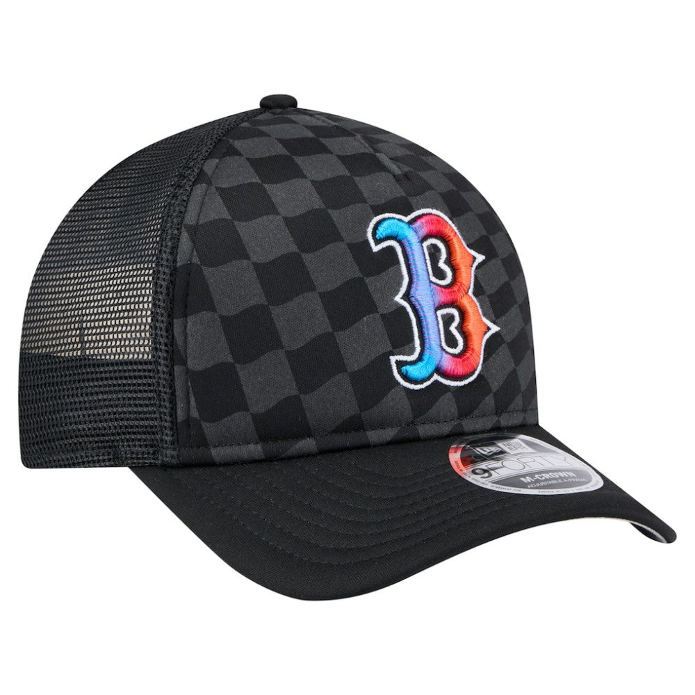 Boston Red Sox Gradient 9FORTY A-Frame M-Crown Trucker Adjustable Hat Black