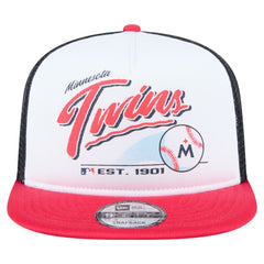 Minnesota Twins Retro Script Trucker 9FIFTY Snapback Hat White/Red