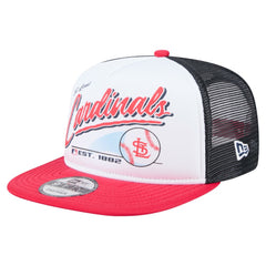 St. Louis Cardinals Retro Script 9FIFTY Snapback Hat White/Red