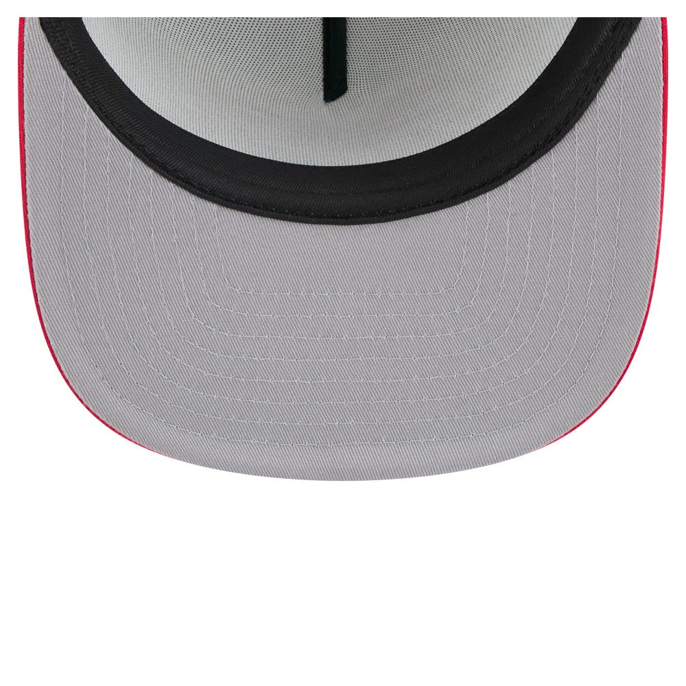 Cleveland Guardians Retro Script Trucker 9FIFTY Snapback Hat White/Red