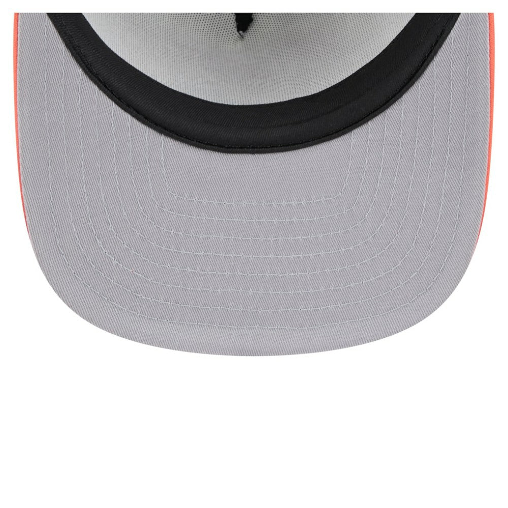 Houston Astros Retro Script Trucker 9FIFTY Snapback Hat White/Orange
