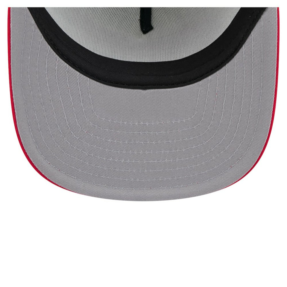 Texas Rangers Retro Script Trucker 9FIFTY Snapback Hat White/Red