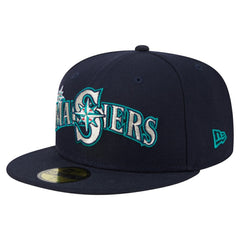 Seattle Mariners Overlap 59FIFTY Fitted Hat Navy