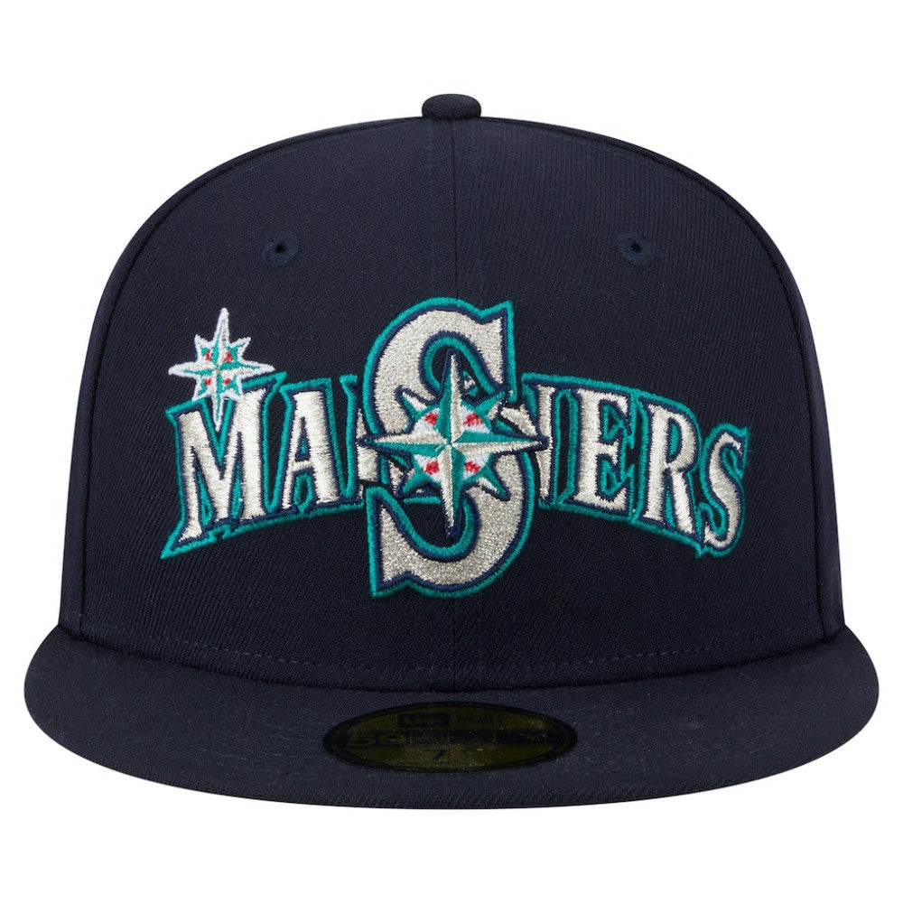 Seattle Mariners Overlap 59FIFTY Fitted Hat Navy