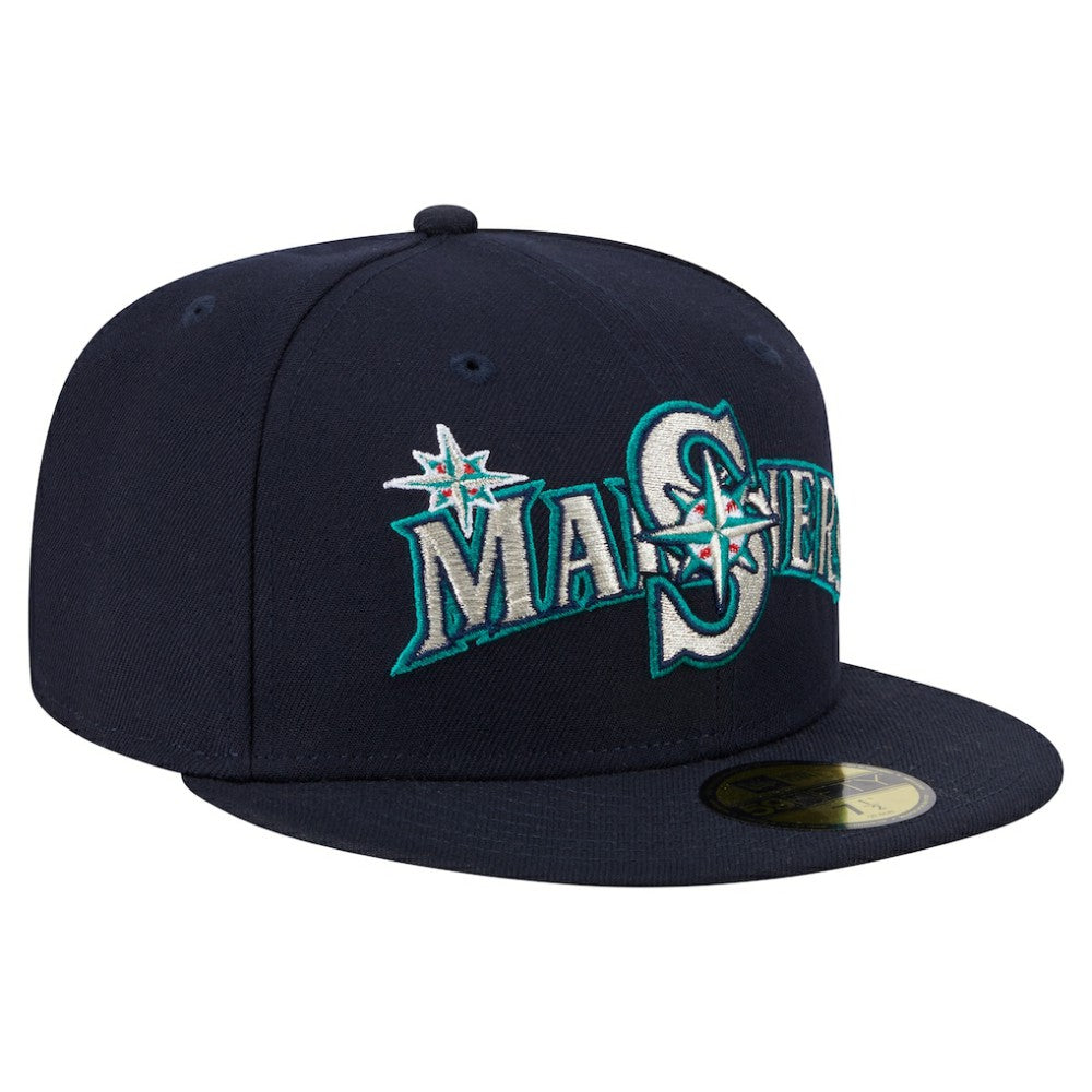 Seattle Mariners Overlap 59FIFTY Fitted Hat Navy