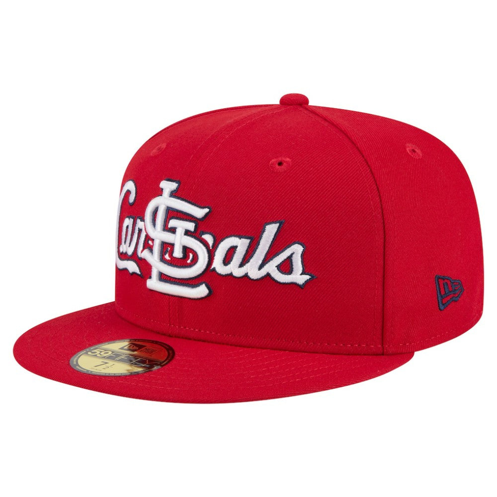 St. Louis Cardinals Overlap 59FIFTY Fitted Hat Red