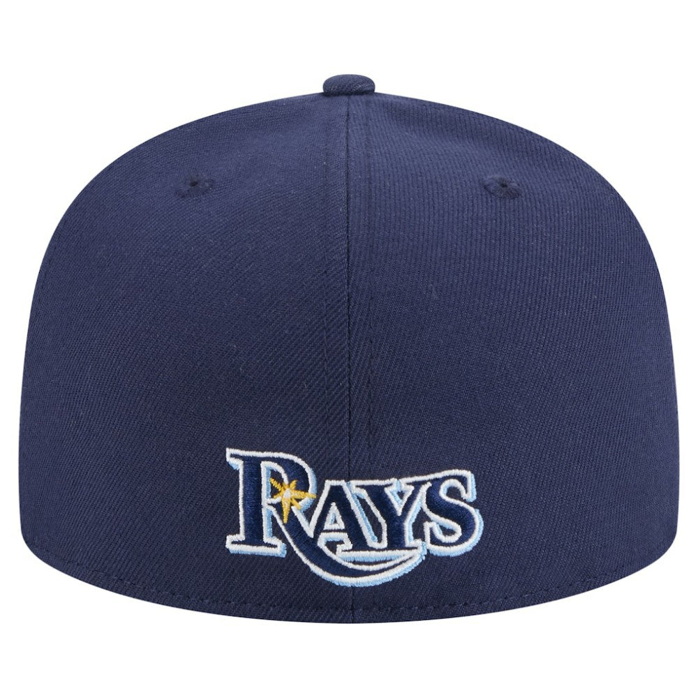 Tampa Bay Rays Overlap 59FIFTY Fitted Hat Navy