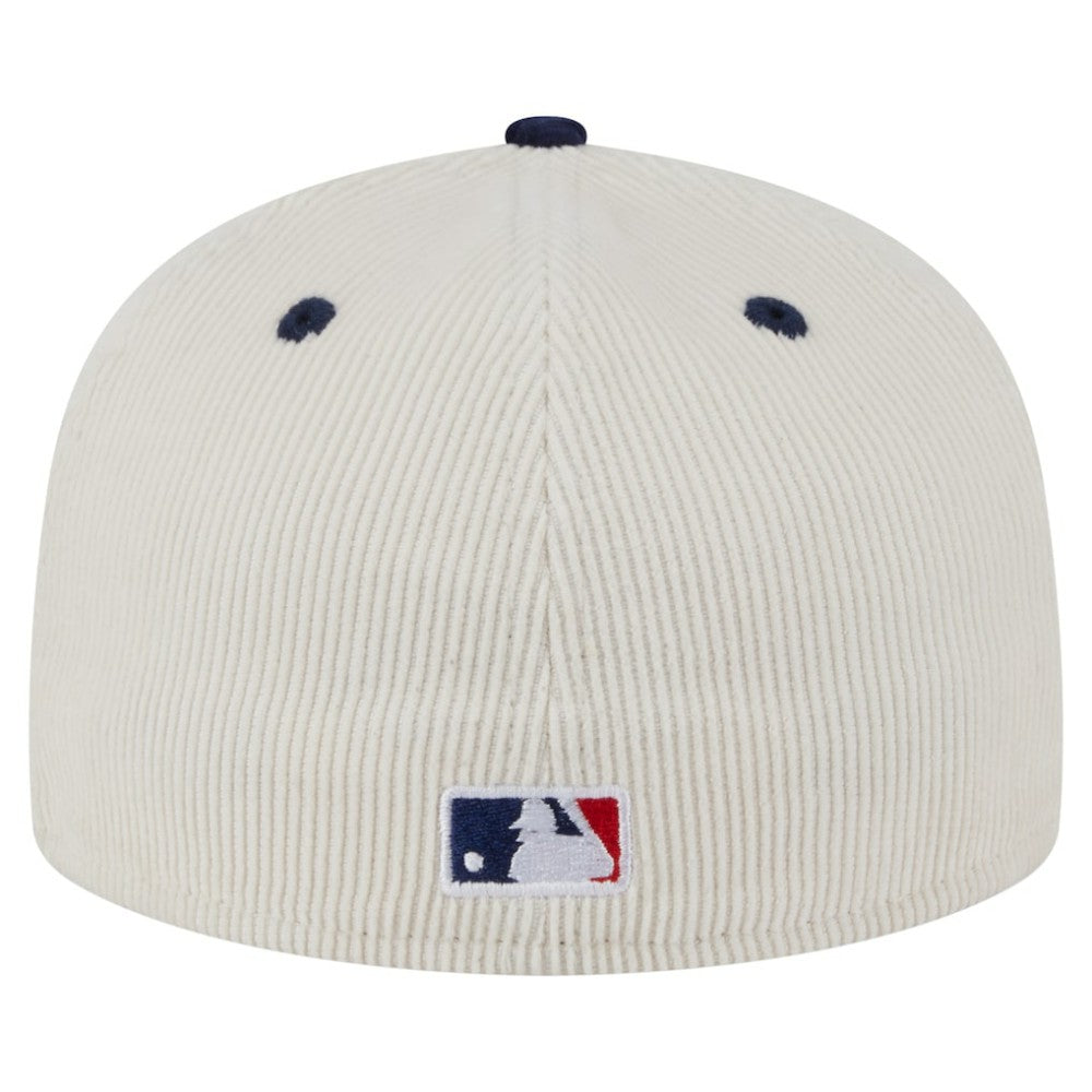 Tampa Bay Rays Two-Tone Corduroy 59FIFTY Fitted Hat Cream/Navy