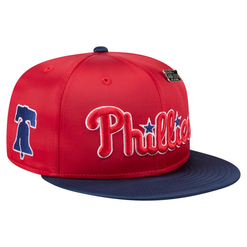 Philadelphia Phillies Satin 59FIFTY Fitted Hat Red/Navy