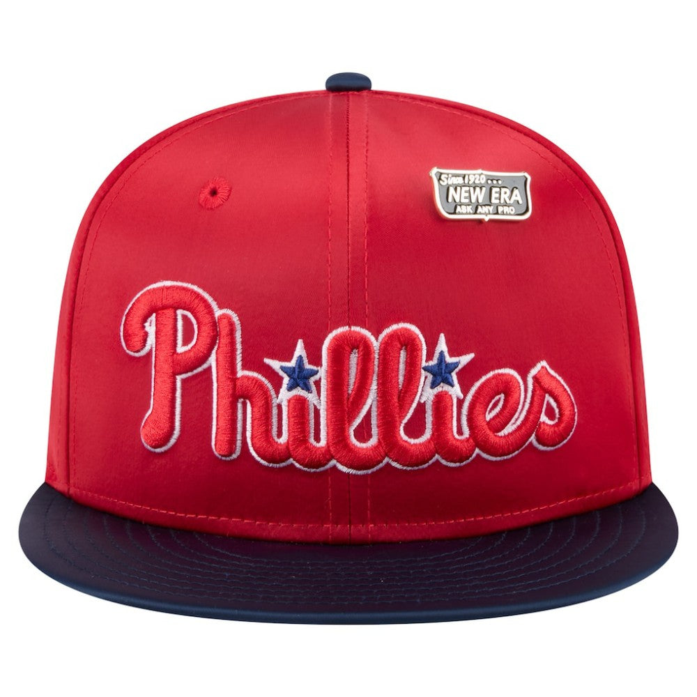 Philadelphia Phillies Satin 59FIFTY Fitted Hat Red/Navy