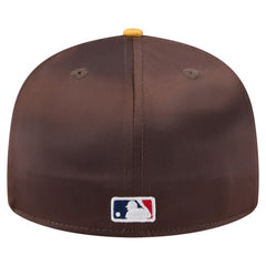 San Diego Padres Satin 59FIFTY Fitted Hat Brown/Gold