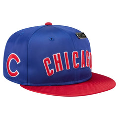 Chicago Cubs Satin 59FIFTY Fitted Hat Royal/Red