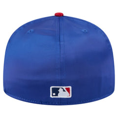 Chicago Cubs Satin 59FIFTY Fitted Hat Royal/Red